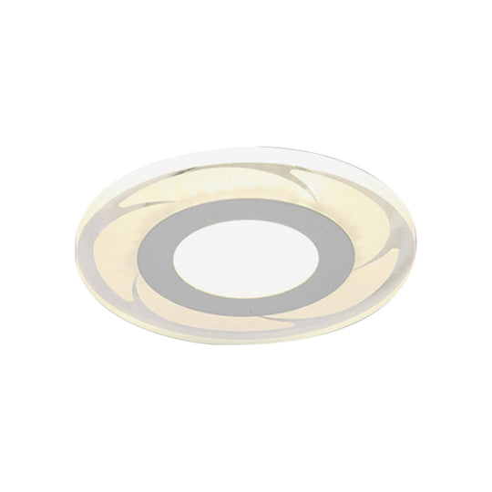 Sleek Led Ceiling Light With Acrylic Shade For Narrow Spaces