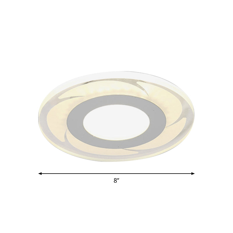 Sleek Led Ceiling Light With Acrylic Shade For Narrow Spaces