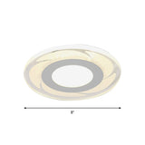 Sleek Led Ceiling Light With Acrylic Shade For Narrow Spaces