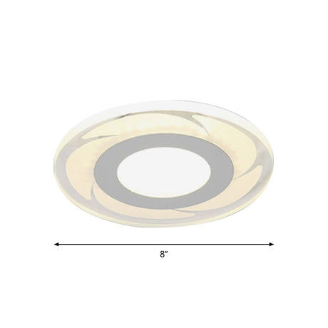 Sleek Led Ceiling Light With Acrylic Shade For Narrow Spaces