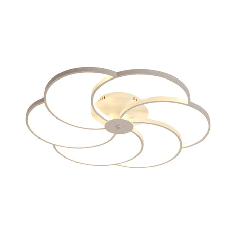 Modern Flushmount Floweret Led Ceiling Light Fixture 18/21.5/32 Metal Design In Warm/White - Bedroom