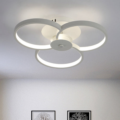 Modern Flushmount Floweret Led Ceiling Light Fixture 18/21.5/32 Metal Design In Warm/White - Bedroom