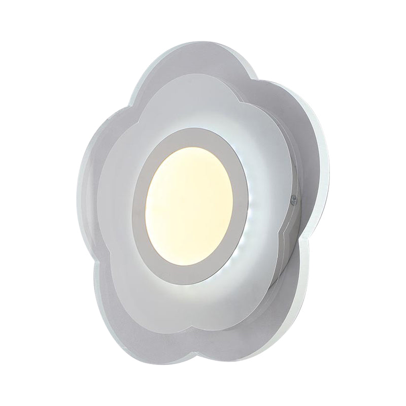 Simplicity Flush Wall Sconce: Bedroom Led Light Kit In Warm/White