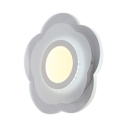 Simplicity Flush Wall Sconce: Bedroom Led Light Kit In Warm/White