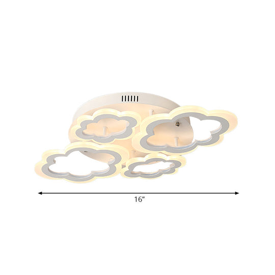 White Cloud Ceiling Light For Kids’ Nordic Bedroom Décor