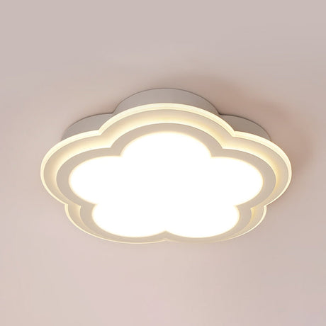 Modern Cloud Led Ceiling Light In White For Foyer / 16