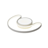 Kids Bedroom Simplistic Sun & Moon Led Ceiling Light - White Flushmount Style