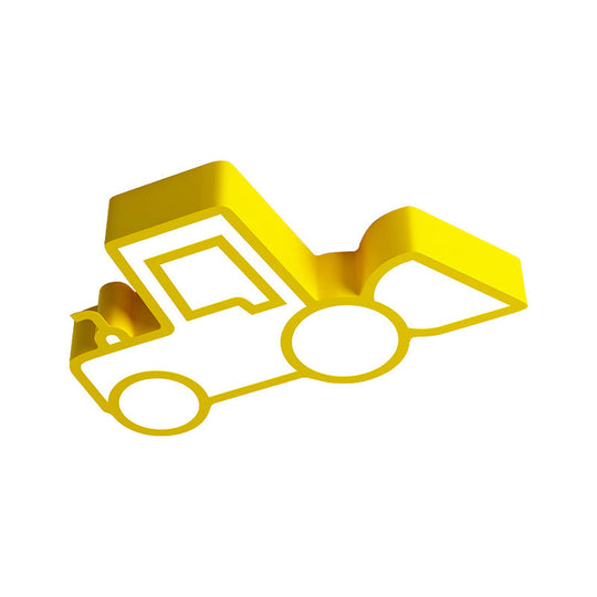 Cartoon Car Ceiling Light - Acrylic Flush Mount For Bedroom