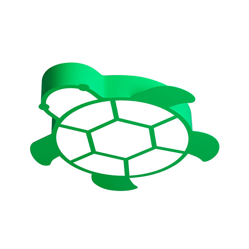 Cartoon Turtle Kindergarten Ceiling Light - Acrylic Flush Mount Fixture