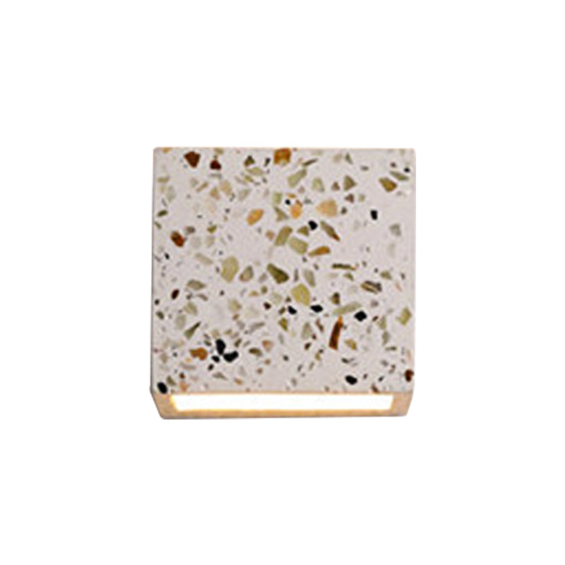 Nordic Terrazzo Wall Sconce - Up Down Hotel Light (Red/White/Blue) White