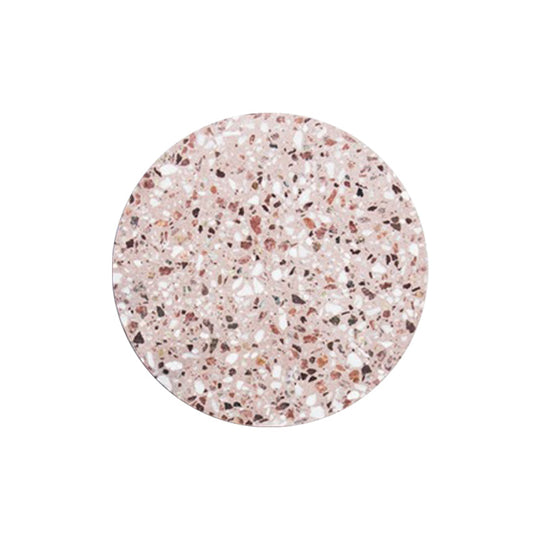 Minimalist Led Wall Sconce: Disc Shaped Terrazzo Bedroom Light - Pink/Blue/Black 7/10 Diameter