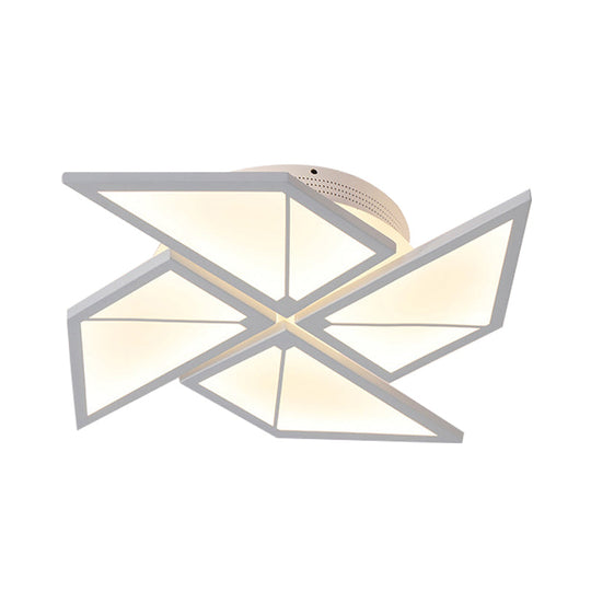 White Led Flush Ceiling Light: Acrylic Tangram - Shaped Innovatively Designed For Baby Room