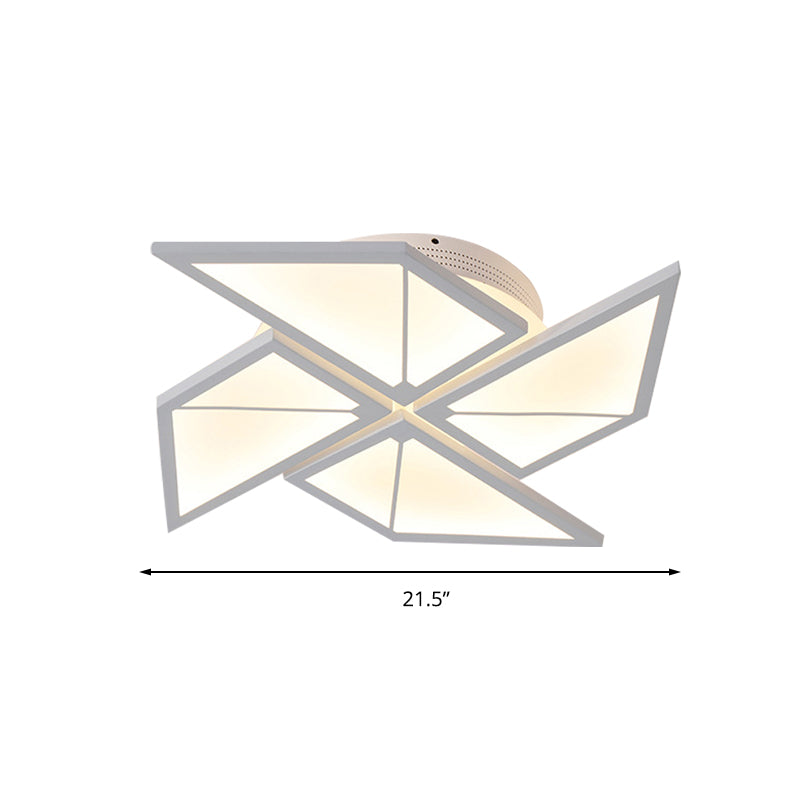 White Led Flush Ceiling Light: Acrylic Tangram - Shaped Innovatively Designed For Baby Room