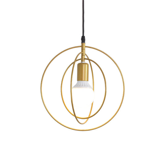 Gold Triple Star Pendant Light With Industrial Single Ceiling Mount