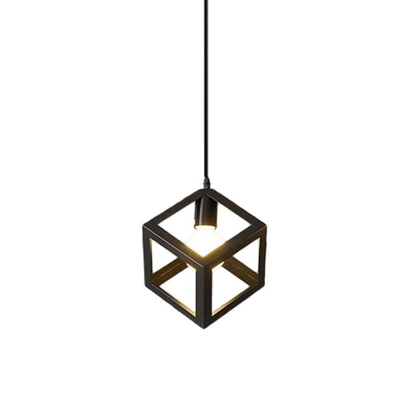Iron Hanging Pendant Light With Black Industrial Design - Perfect For Dining Rooms Or Suspended