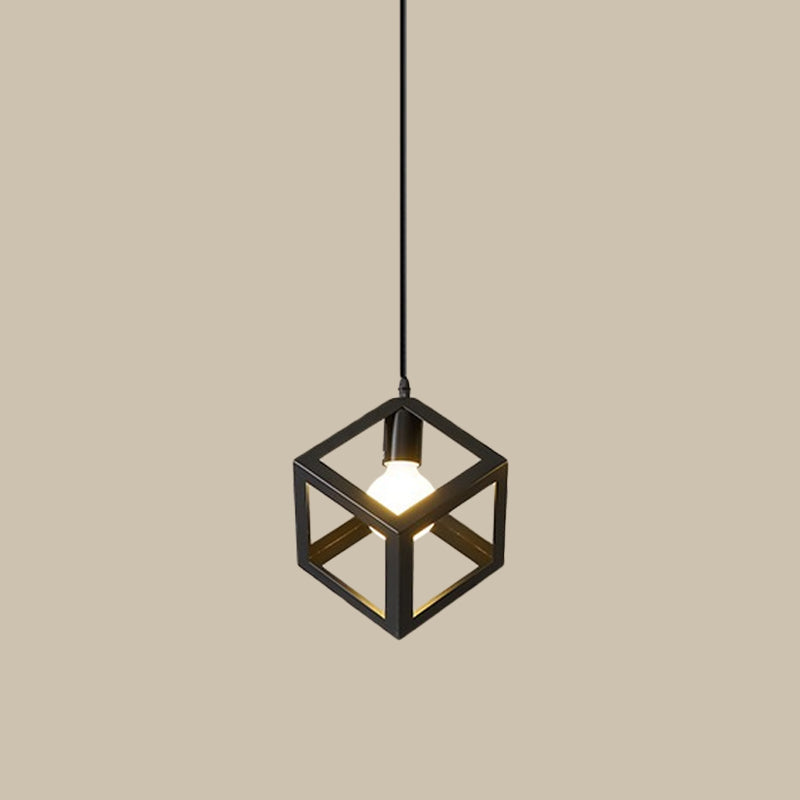 Iron Hanging Pendant Light With Black Industrial Design - Perfect For Dining Rooms Or Suspended