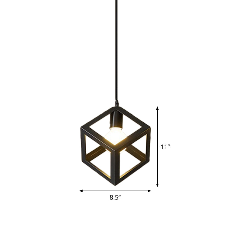 Iron Hanging Pendant Light With Black Industrial Design - Perfect For Dining Rooms Or Suspended