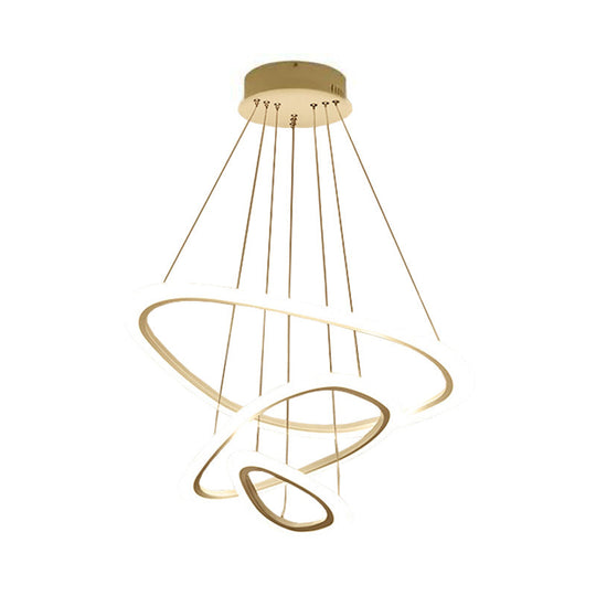 Minimalist White Led Pendant Light: Dining Room Chandelier With Triangle/Round Acrylic Shade (2/3