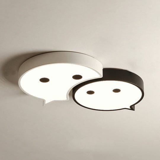 Baby Elf Led Ceiling Mount Light: Charming Metal And Acrylic Lamp For Child’s Bedroom