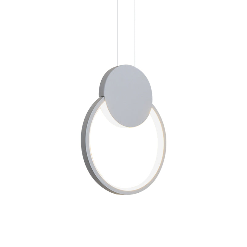 Minimalist Acrylic Pendant Light: Oval/Round/Square Shape Led Black/White White / Round