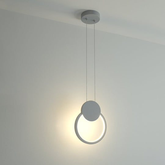 Minimalist Acrylic Hanging Ceiling Light: Oval Round Square Pendant Lighting In Black/White For