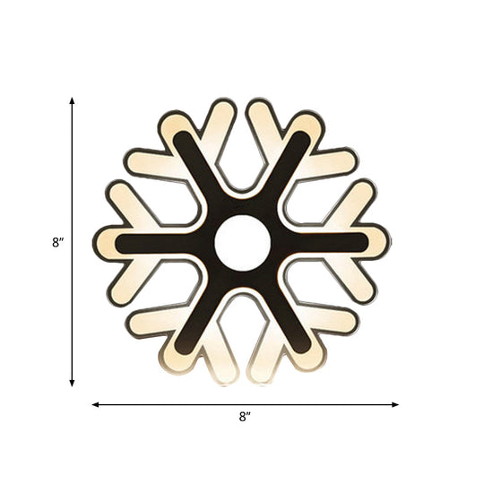 Minimalistic White Acrylic Led Wall Lamp For Bedroom - Diamond Twig Flower Design