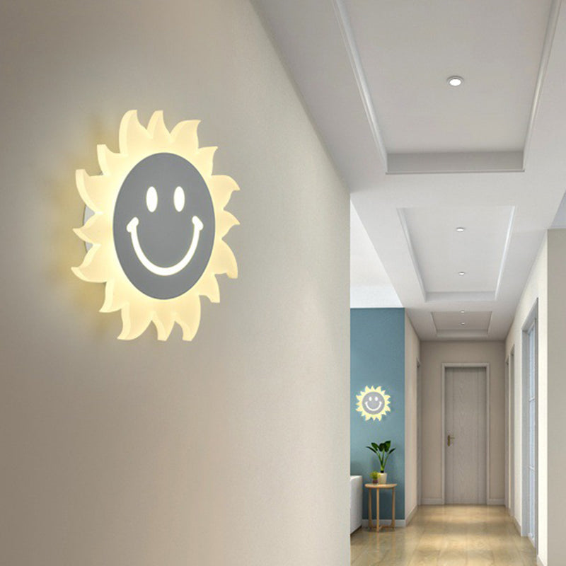 Led Cloud Wall Sconce In White For Simple Living Room Lighting / Smile