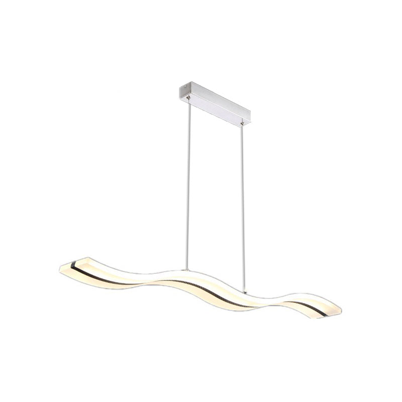 Acrylic Led Pendant Light - Minimalistic Design For Dining Rooms In Black With Warm/White And