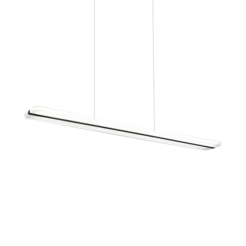 Acrylic Led Pendant Light - Minimalistic Design For Dining Rooms In Black With Warm/White And