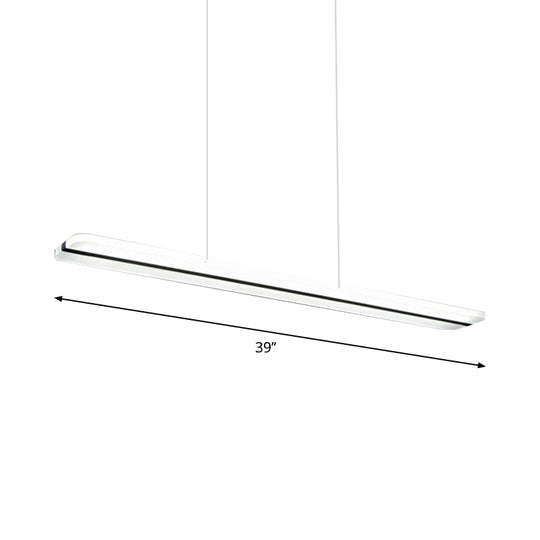 Acrylic Led Pendant Light - Minimalistic Design For Dining Rooms In Black With Warm/White And