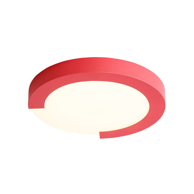 Simple Style Acrylic Ceiling Lamp For Kid’s Bedroom With Circular Mount