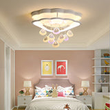 Kids Bedroom Ceiling Lamp: Modern Shell Shape White Acrylic Led Flush Light / 19.5 Warm