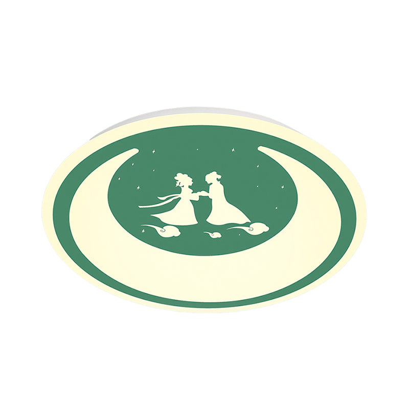 Chinese Valentine’s Day Led Flush Ceiling Light - Romantic Acrylic Lamp For Kid’s Bedroom