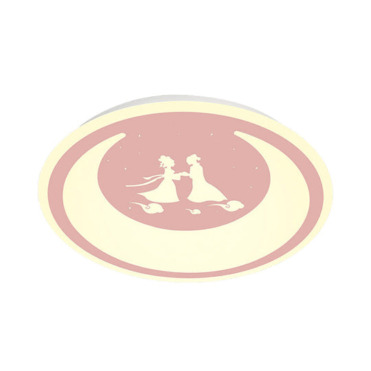 Chinese Valentine’s Day Led Flush Ceiling Light - Romantic Acrylic Lamp For Kid’s Bedroom