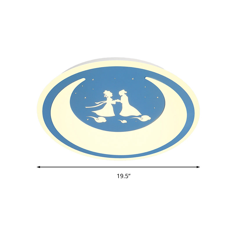 Chinese Valentine’s Day Led Flush Ceiling Light - Romantic Acrylic Lamp For Kid’s Bedroom