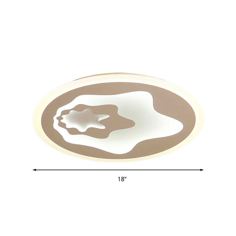 Led Acrylic Star Ceiling Light - Modern Flush Mount For Nursing Room & Hallway (White)