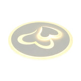 Double Loving Heart Led Ceiling Light - Stylish Acrylic Design For Baby Room