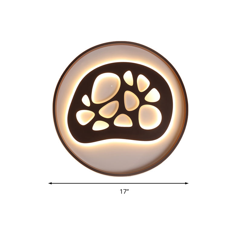 Modern Black Led Study Room Ceiling Light With Eye - Catching Acrylic Pattern