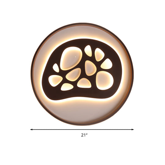 Modern Black Led Study Room Ceiling Light With Eye-Catching Acrylic Pattern