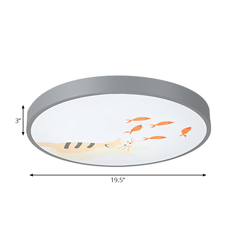 Cartoon Flush Mount Acrylic Ceiling Light Fixture For Living Room