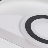 Modern Acrylic Circular Led Ceiling Mount Light In Black Perfect For Living Room