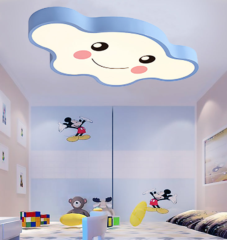Cloudy Kid Bedroom Ceiling Light - Acrylic Cartoon Flush Mount
