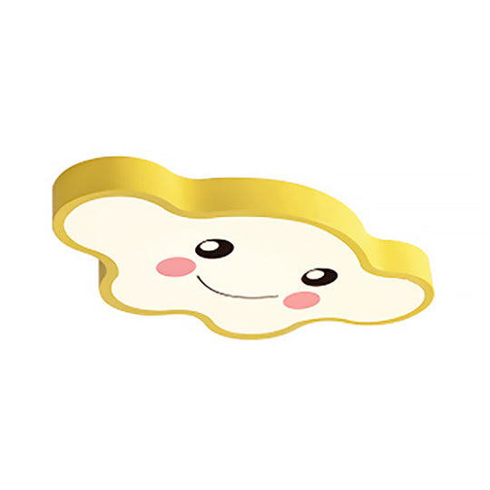 Cloudy Kid Bedroom Ceiling Light - Acrylic Cartoon Flush Mount -  Luna Light Studios