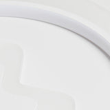 White Led Circle Flushmount Ceiling Light With Star Acrylic Design For Kid’s Room