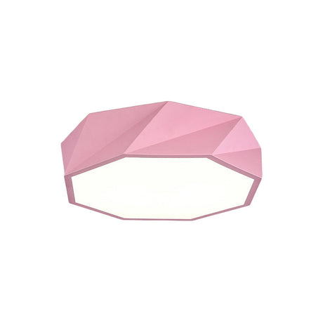 Modern Led Octagon Game Room Ceiling Light - Acrylic Flat Mount