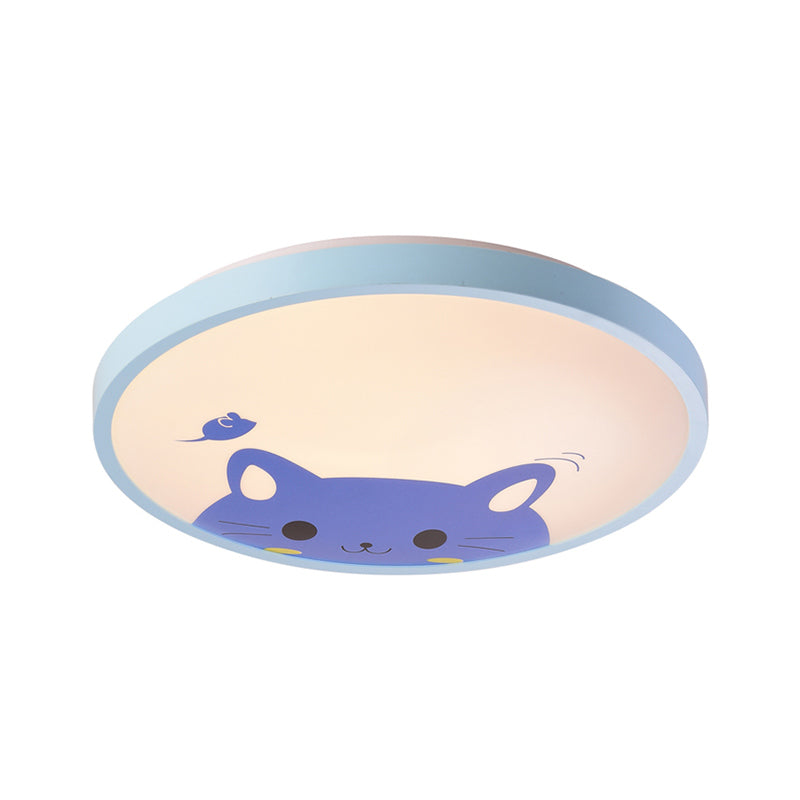 Modern Kindergarten Circular Ceiling Light: Acrylic Flush Mount Fixture