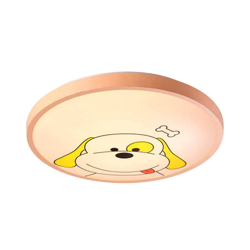 Modern Kindergarten Circular Ceiling Light: Acrylic Flush Mount Fixture