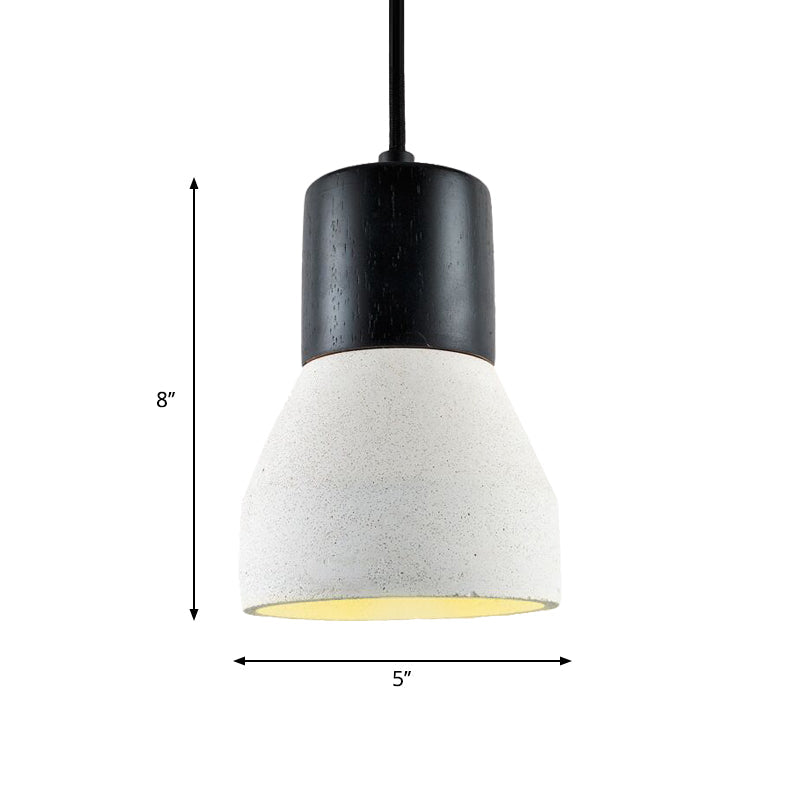 Nordic 1-Light Cement Bottle Pendant: Stylish Suspension Lighting For Restaurants- Grey/Red/Green