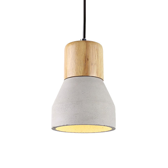 Nordic 1-Light Cement Bottle Pendant: Stylish Suspension Lighting For Restaurants- Grey/Red/Green