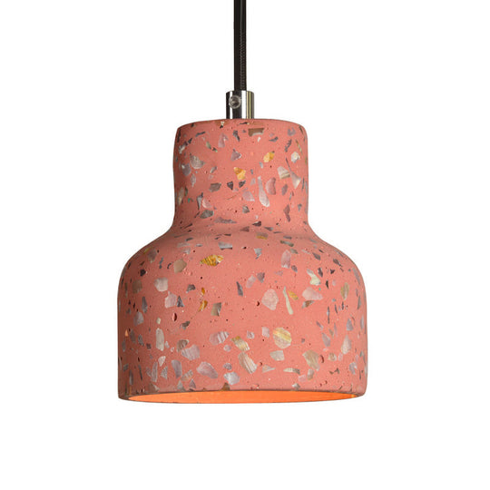Nordic Terrazzo Hanging Lamp - Black/Red/Pink With Down Lighting Pendant Perfect For Dining Table 1